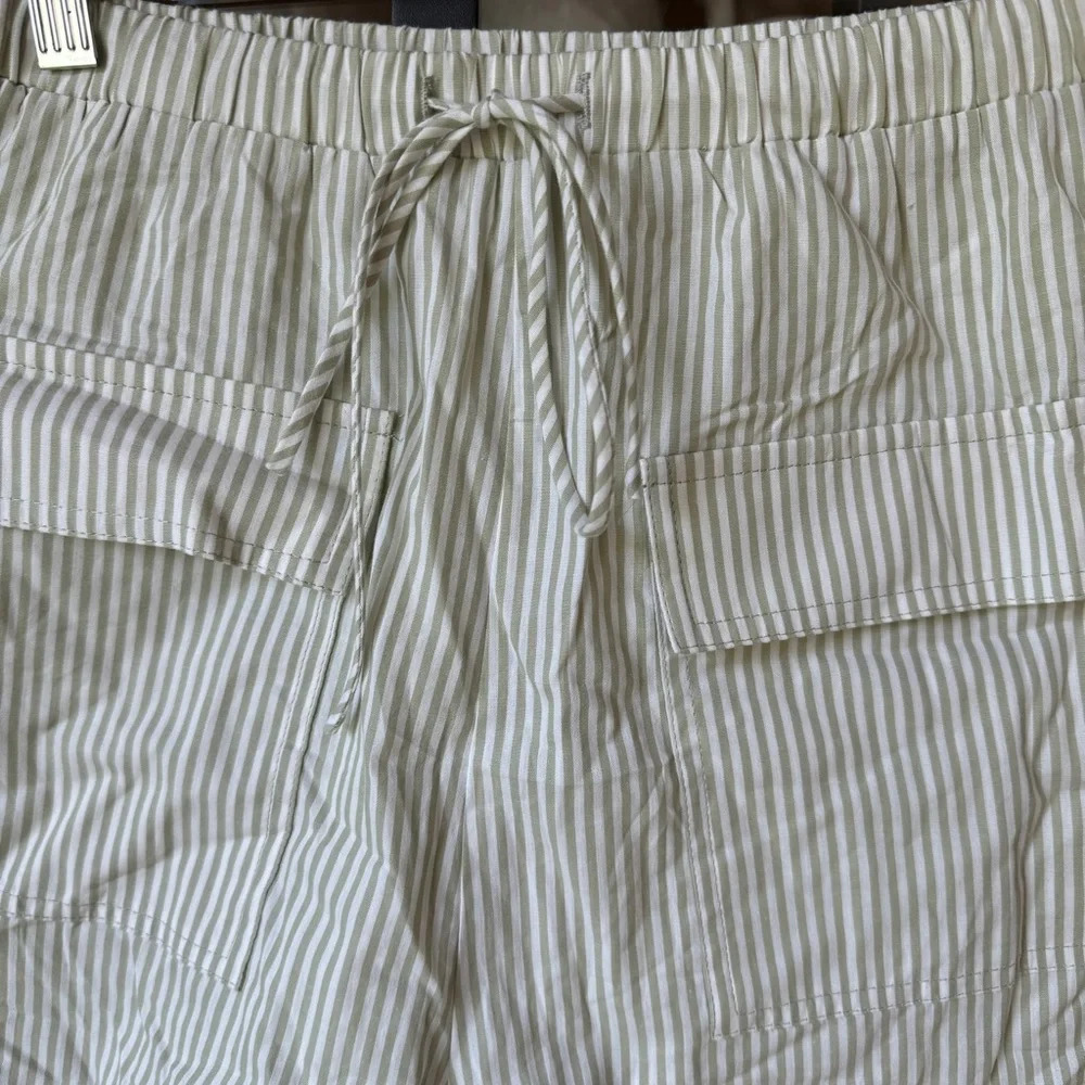 Sabo Skirt boxer shorts high waisted stripes daily drills pockets sage sea foam - Picture 4 of 7